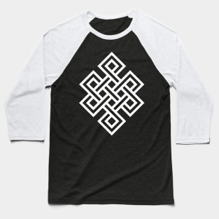 Endless Knot White Baseball T-Shirt